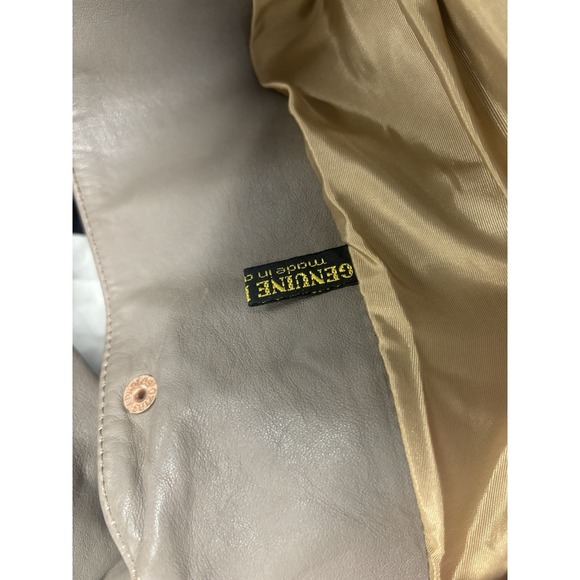 1983 S/S CLAUDE MONTANA STYLE CUIR TAN LEATHER RUNWAY BOMBER JACKET W APPLIQUE - Picture 3 of 9